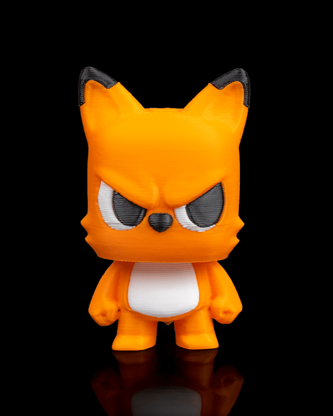 Anty Fox articulated 3D-printed collectible keyring — front view