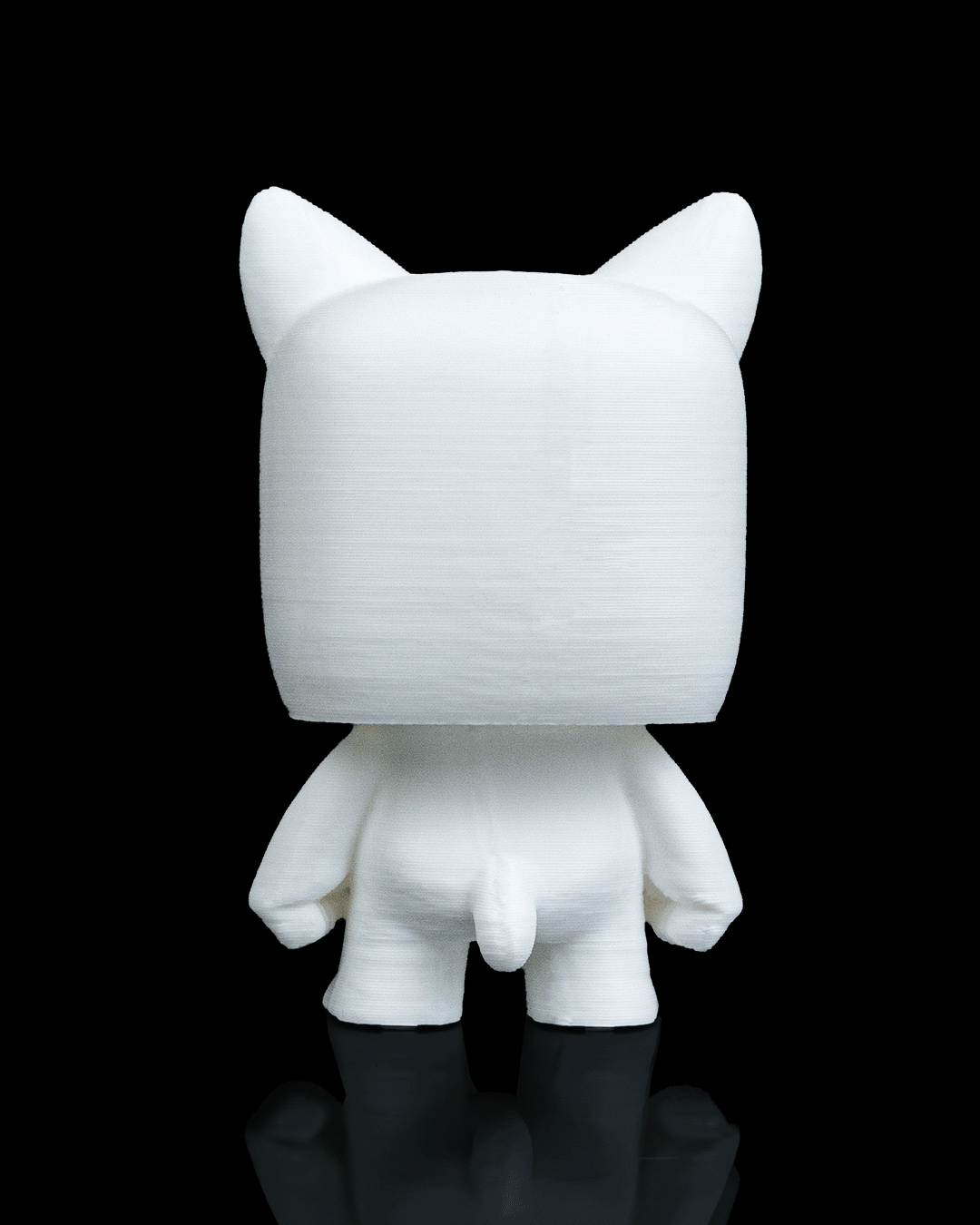 Anty Kitty articulated 3D-printed collectible keyring — shown in hand for scale