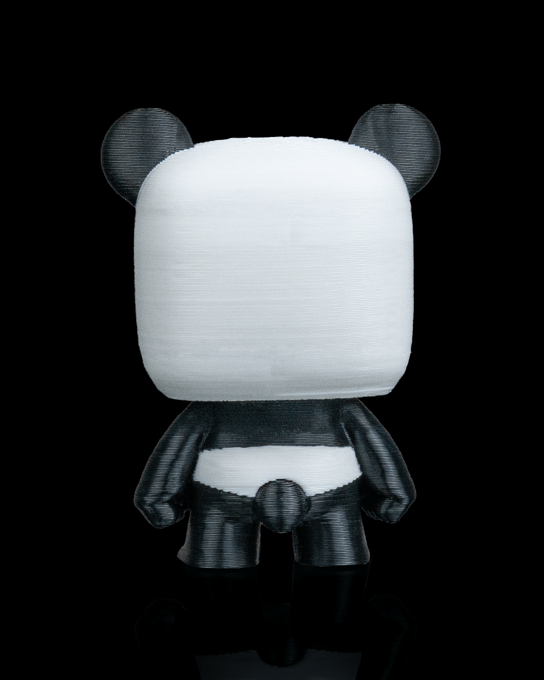 Anty Panda articulated 3D-printed collectible keyring — close-up detail of the articulated joints