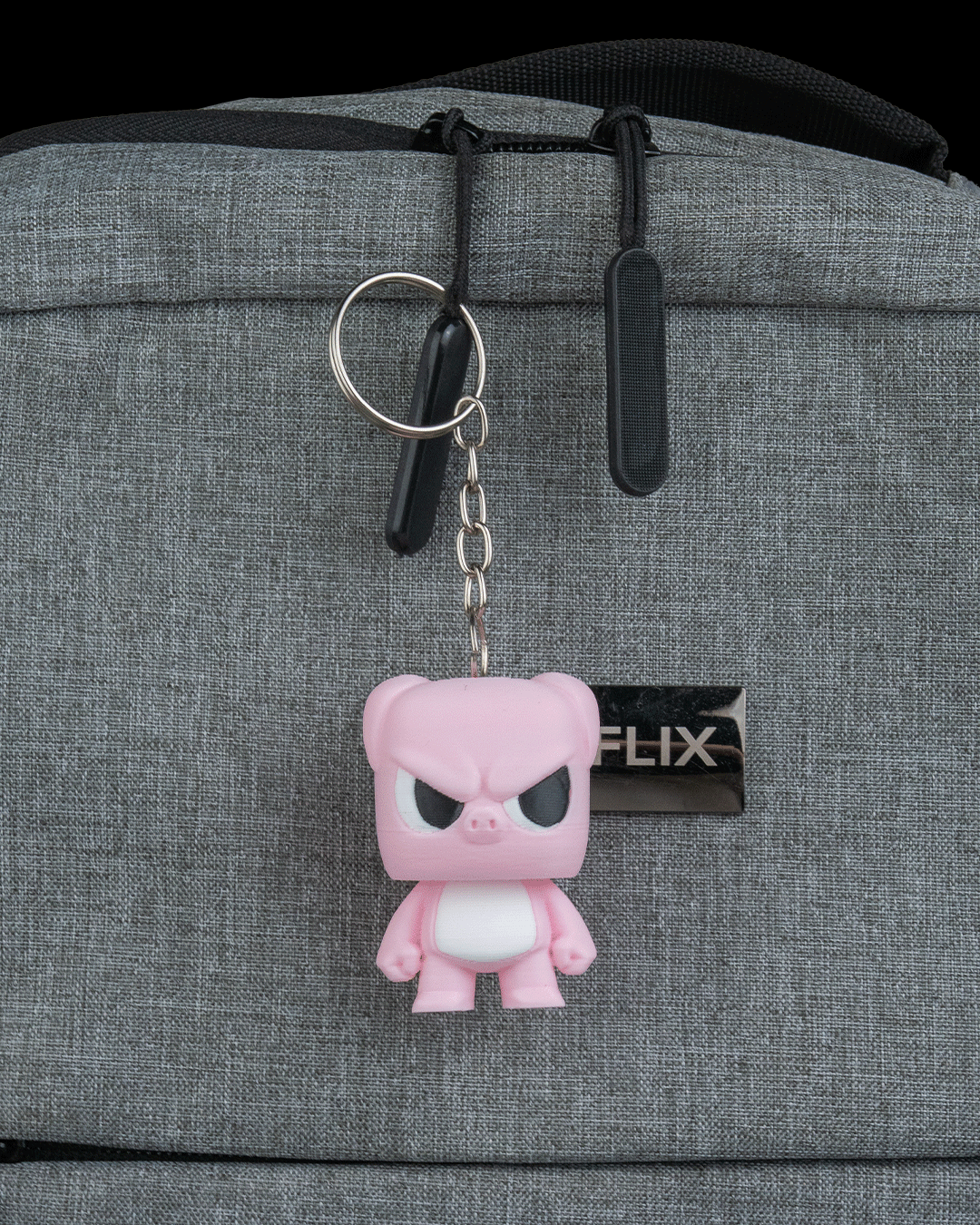 Anty Pig articulated 3D-printed collectible keyring — posed for display