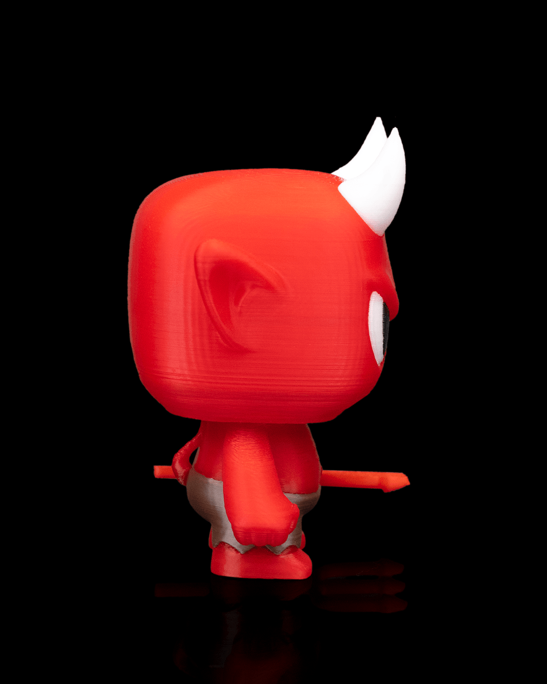 Antyferno devil Anty articulated 3D-printed Halloween keyring — posed for display