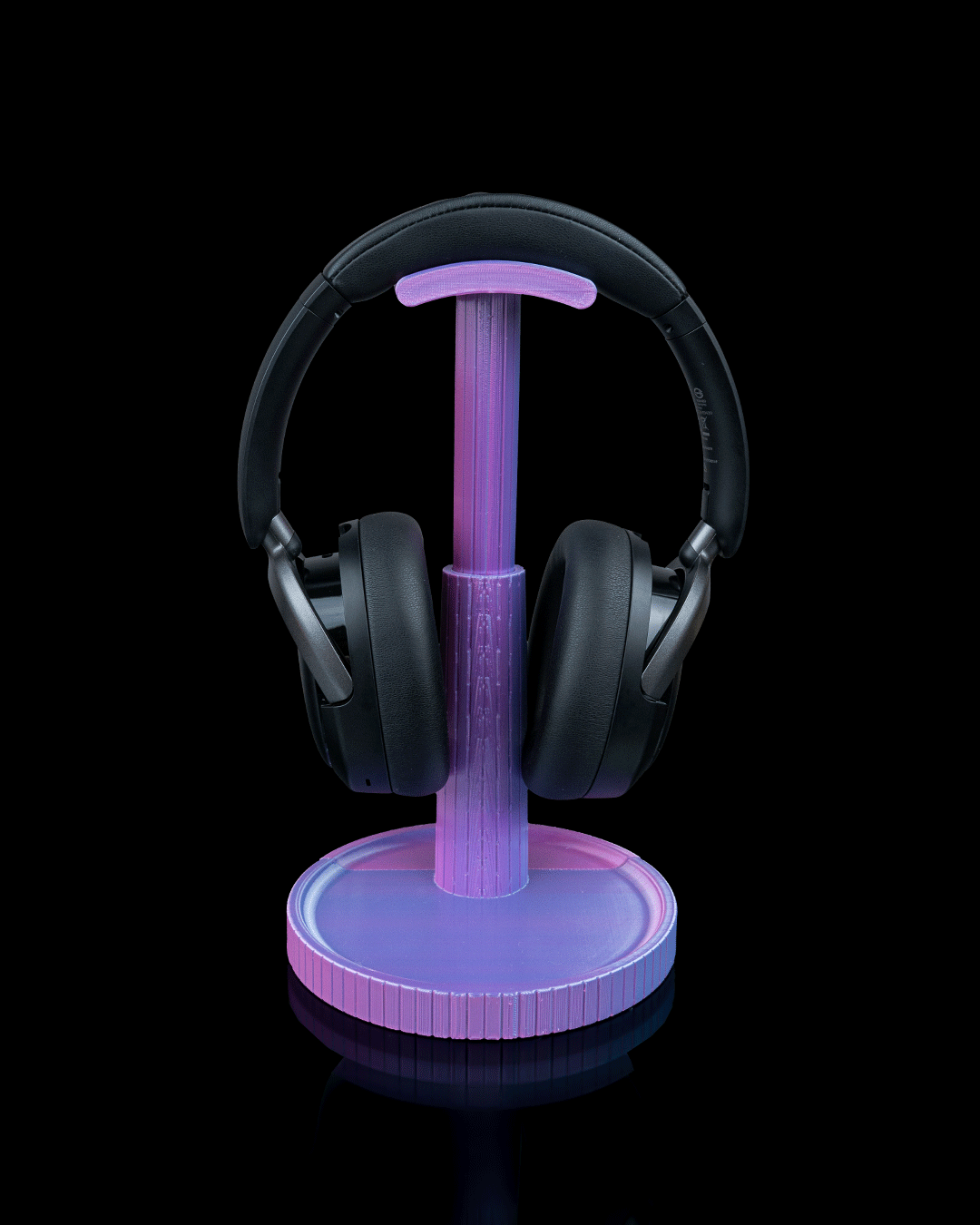 Clean — a minimalist 3D-printed headphone stand — front view