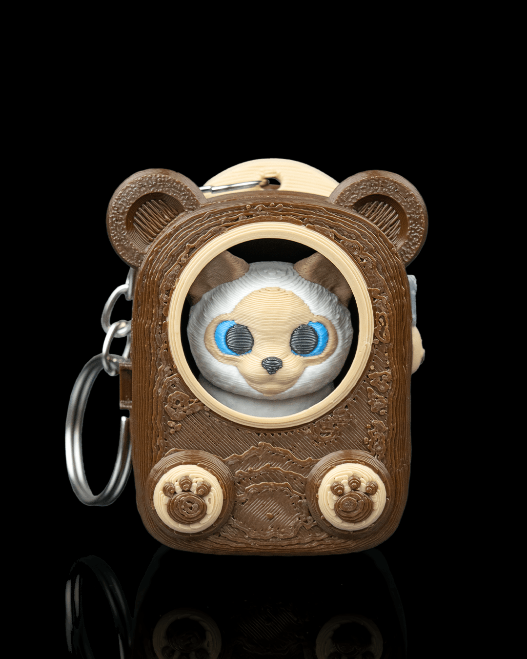 Cuddle Pack: Siamese Cat Carrier Keyring Charm
