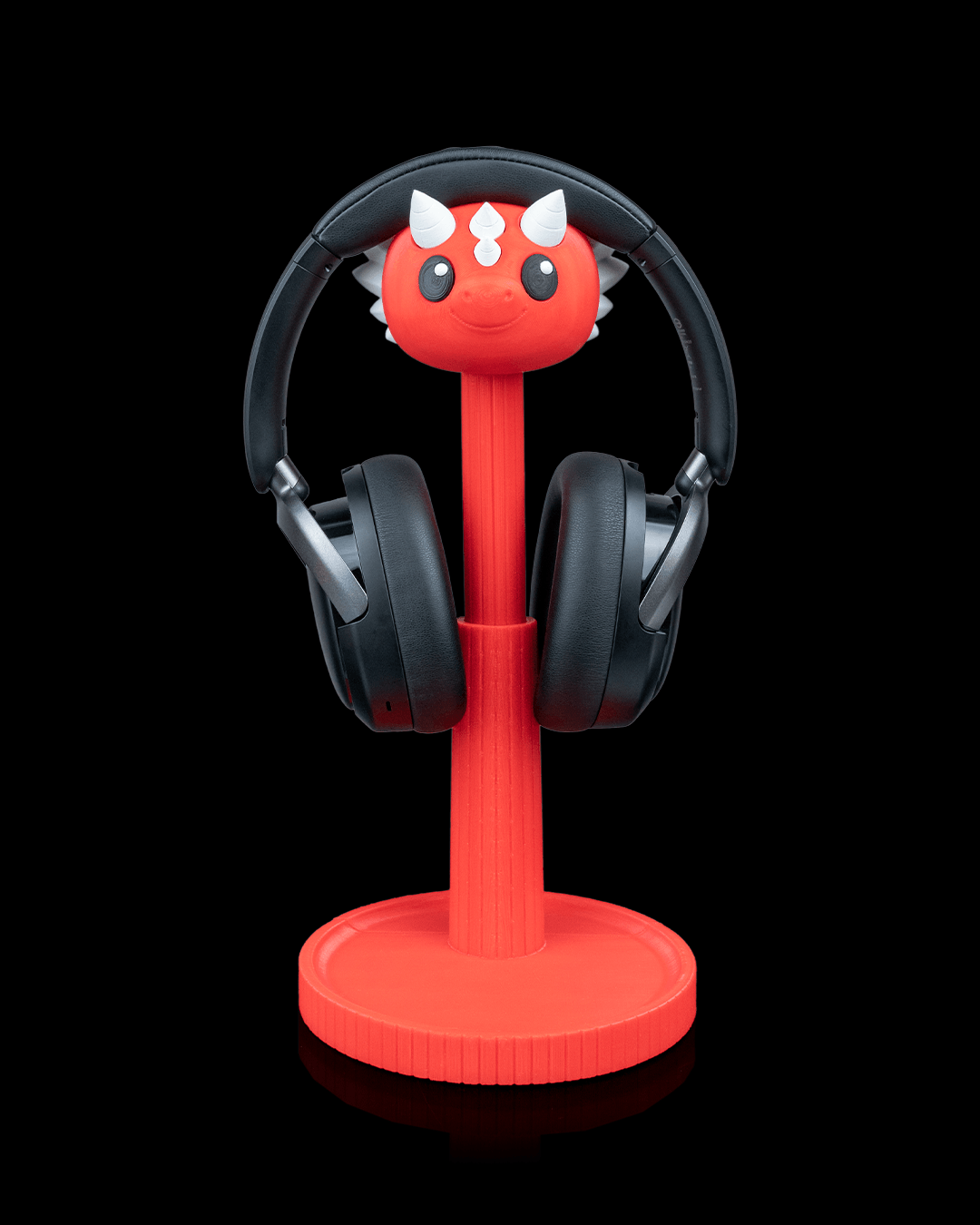Dragon — a 3D-printed dragon headphone stand — front view