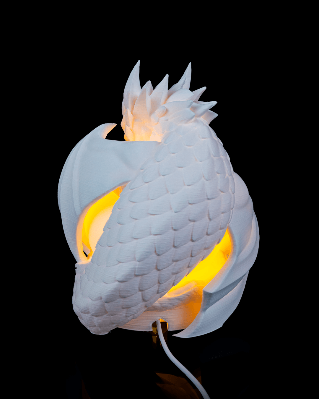 Dragon Sphere Table Lamp — 3D-printed dragon sphere table lamp (view 5)