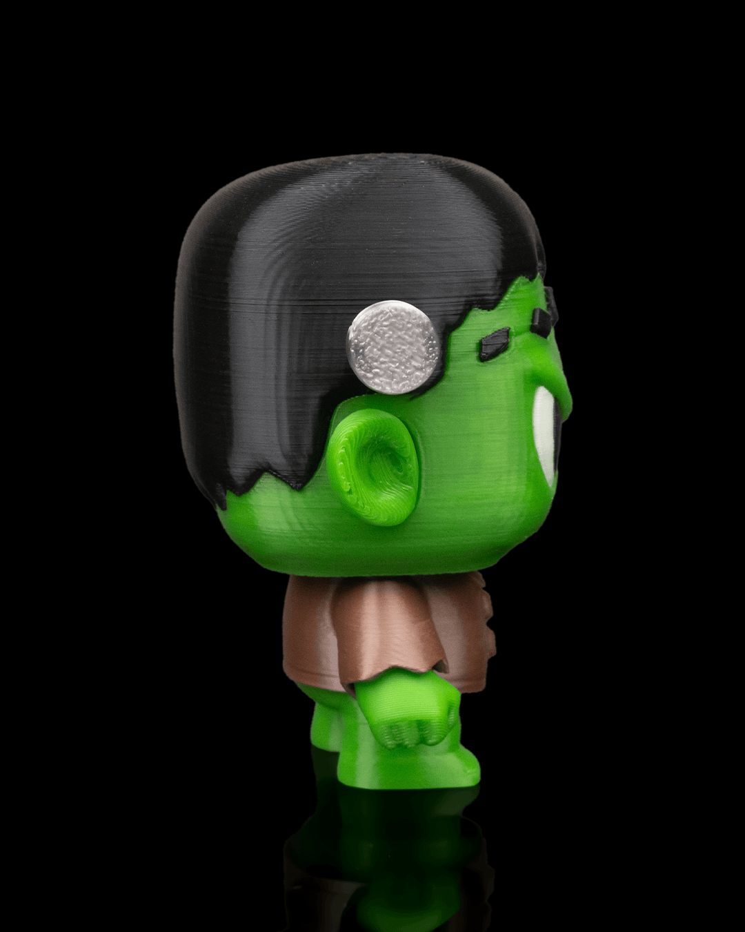 Frantystein Frankenstein Anty articulated 3D-printed Halloween keyring — close-up detail of the articulated joints