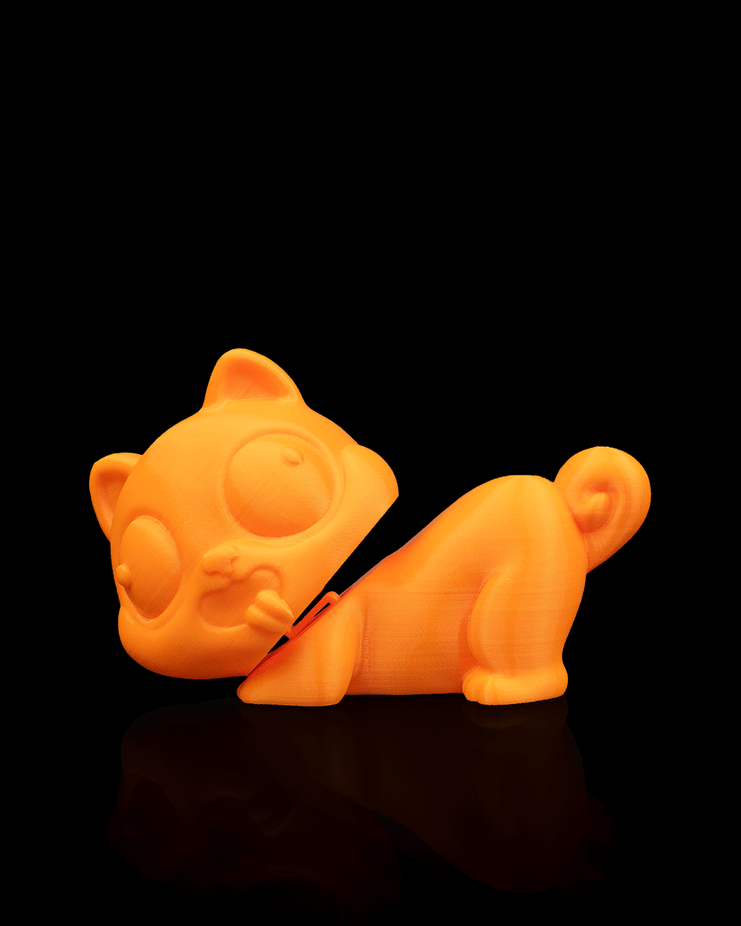 Loyal Squire — a 3D-printed fox headphone perch — in use