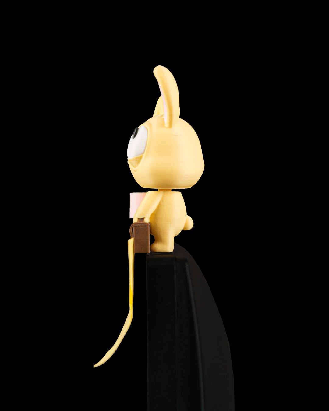 Office Bunny — a 3D-printed sticky note holder — close-up detail