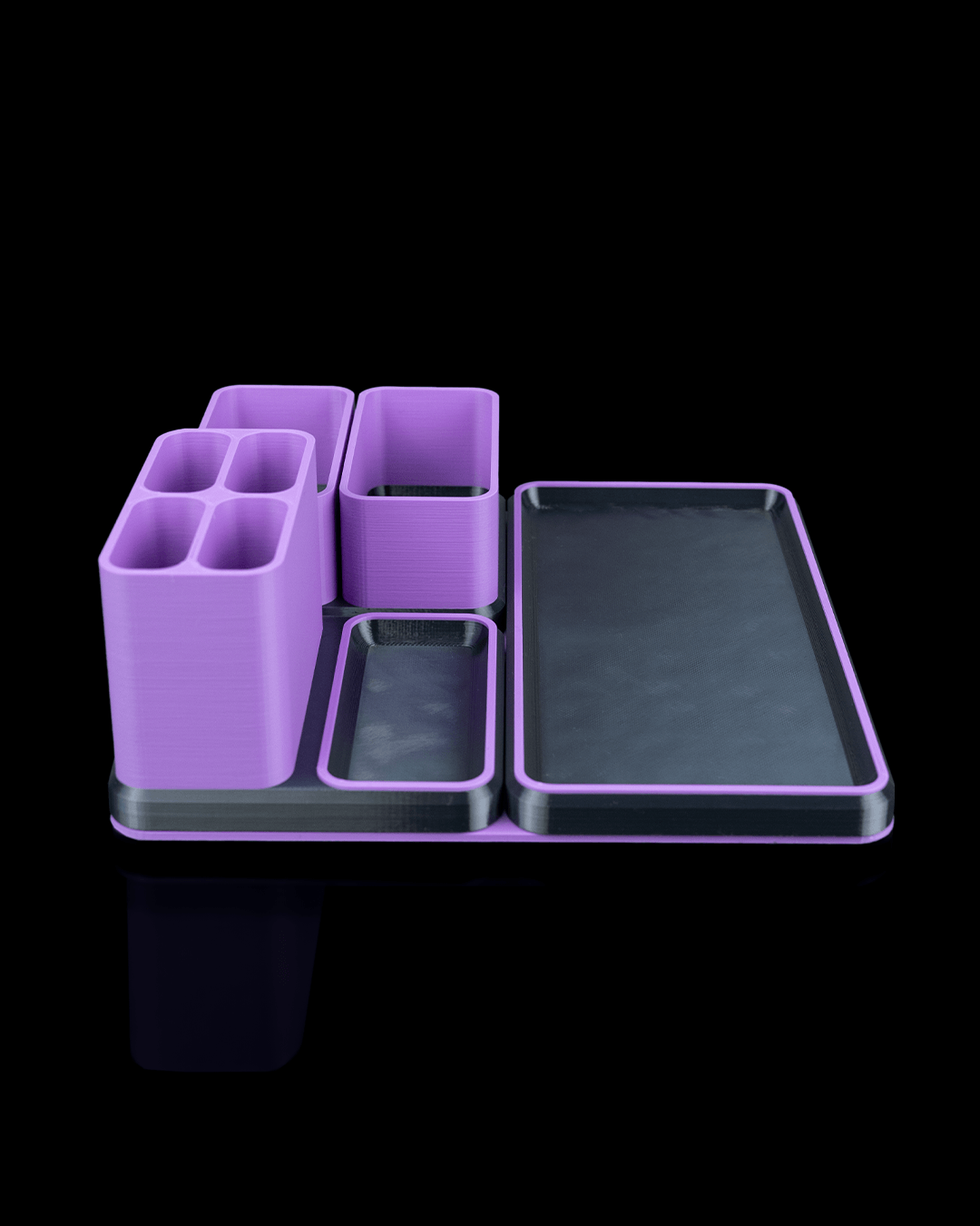 Office Pro Kit — a modular 3D-printed desk organizer set — three-quarter angle