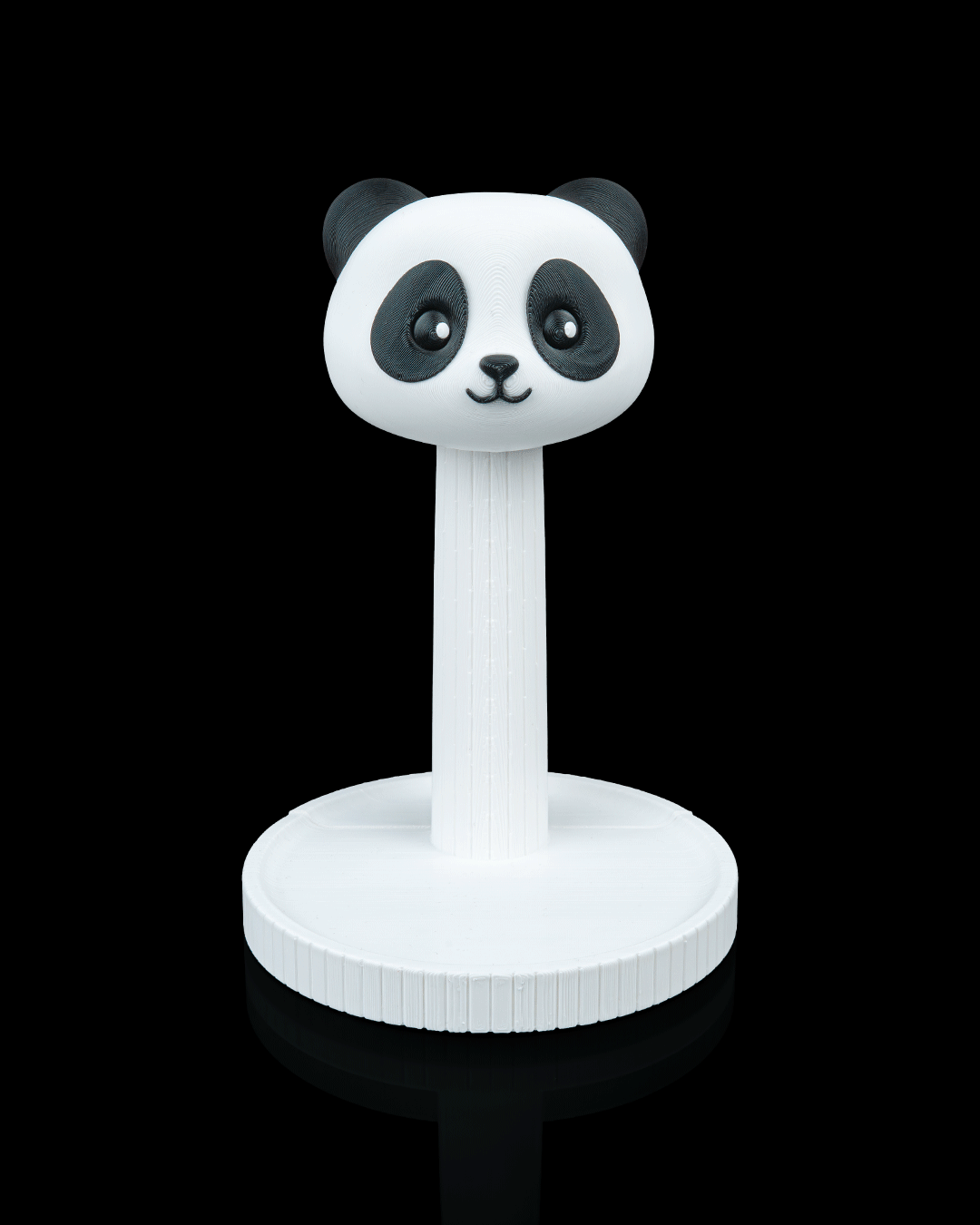 Panda — a 3D-printed panda headphone stand — side profile