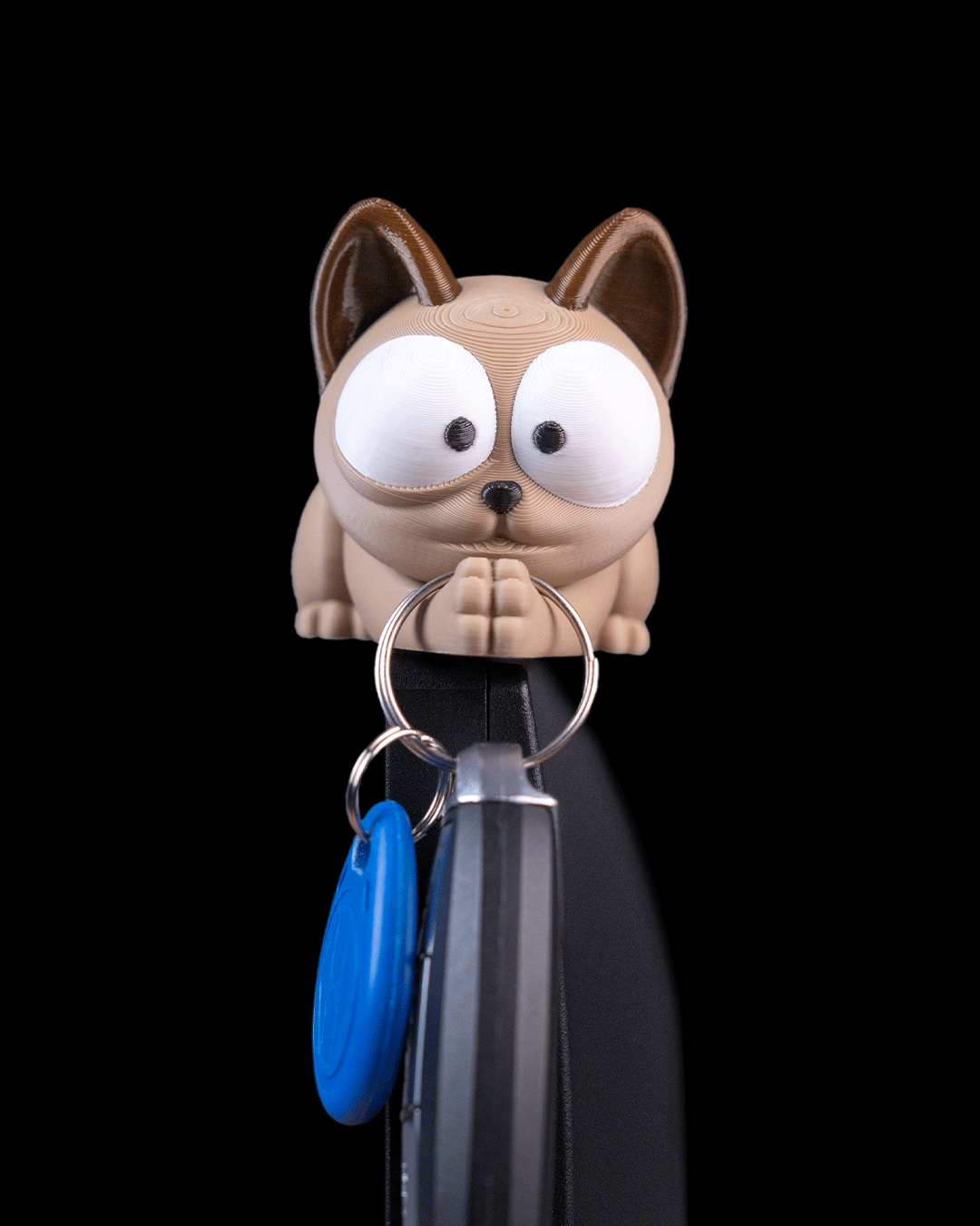 Purrsonal Assistant — a 3D-printed cat key holder — side profile