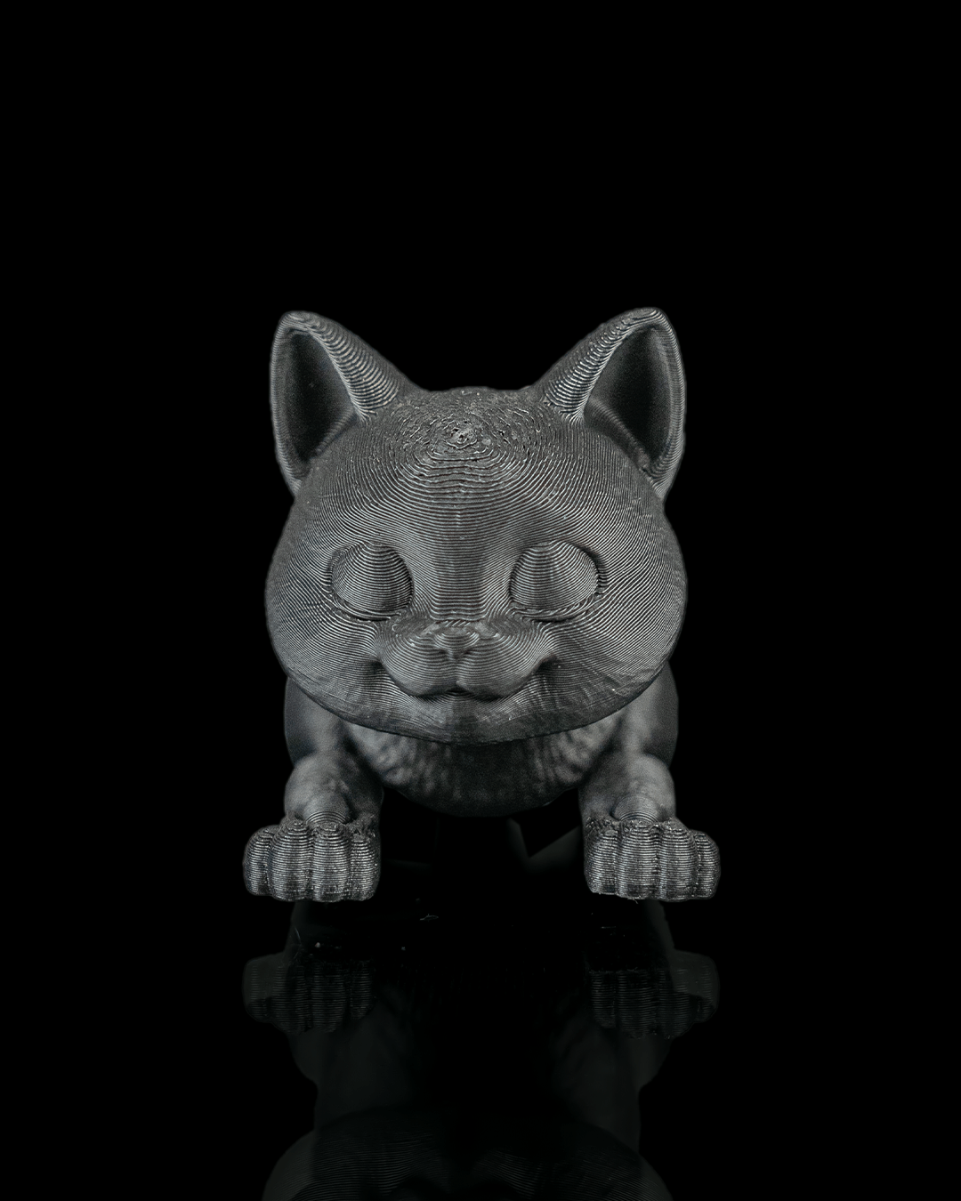 Articulated 3D-printed cat Romeo — poseable desk figurine (view 11)
