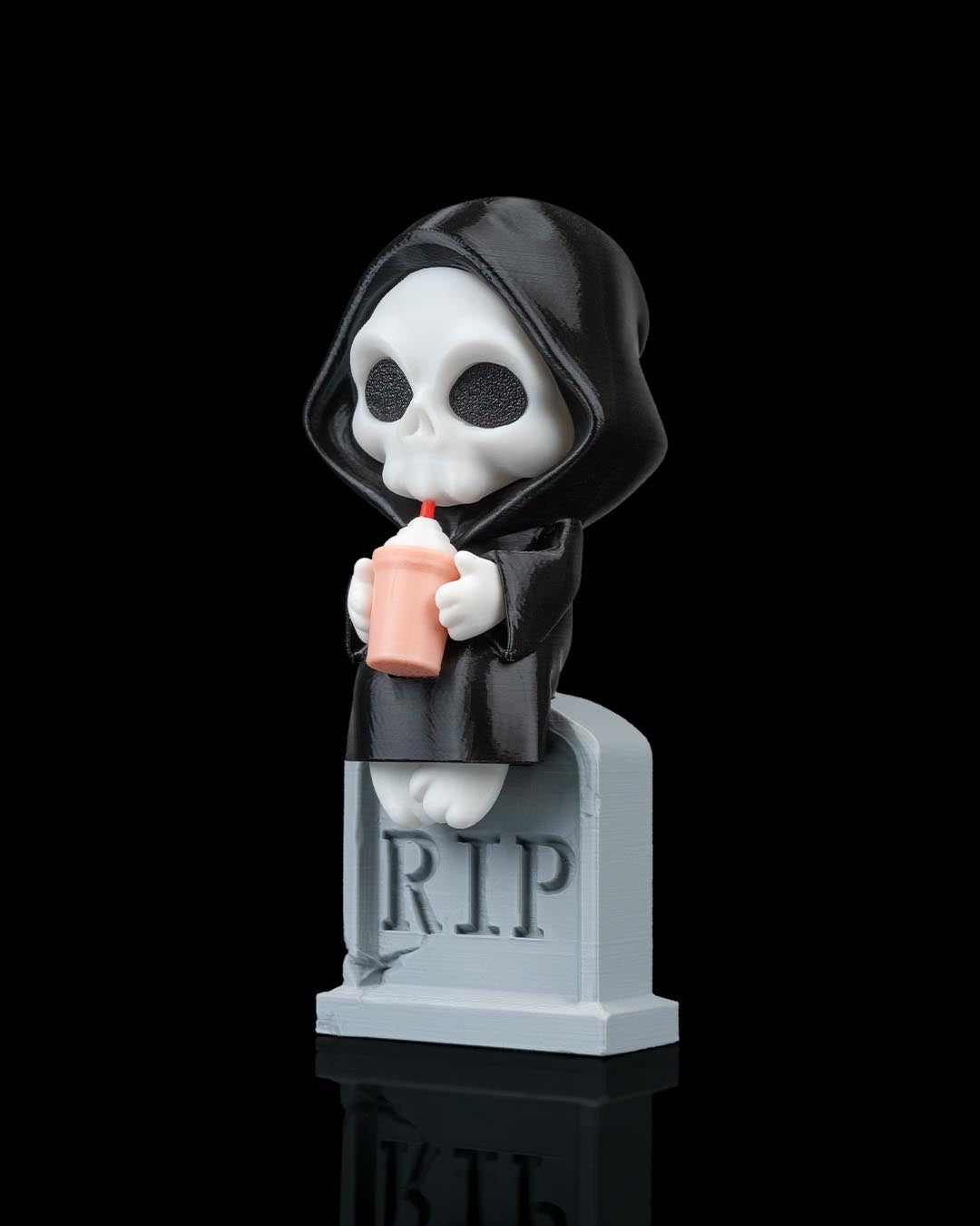 Reap in Peace gravestone reaper — 3D-printed Halloween figure (view 2)