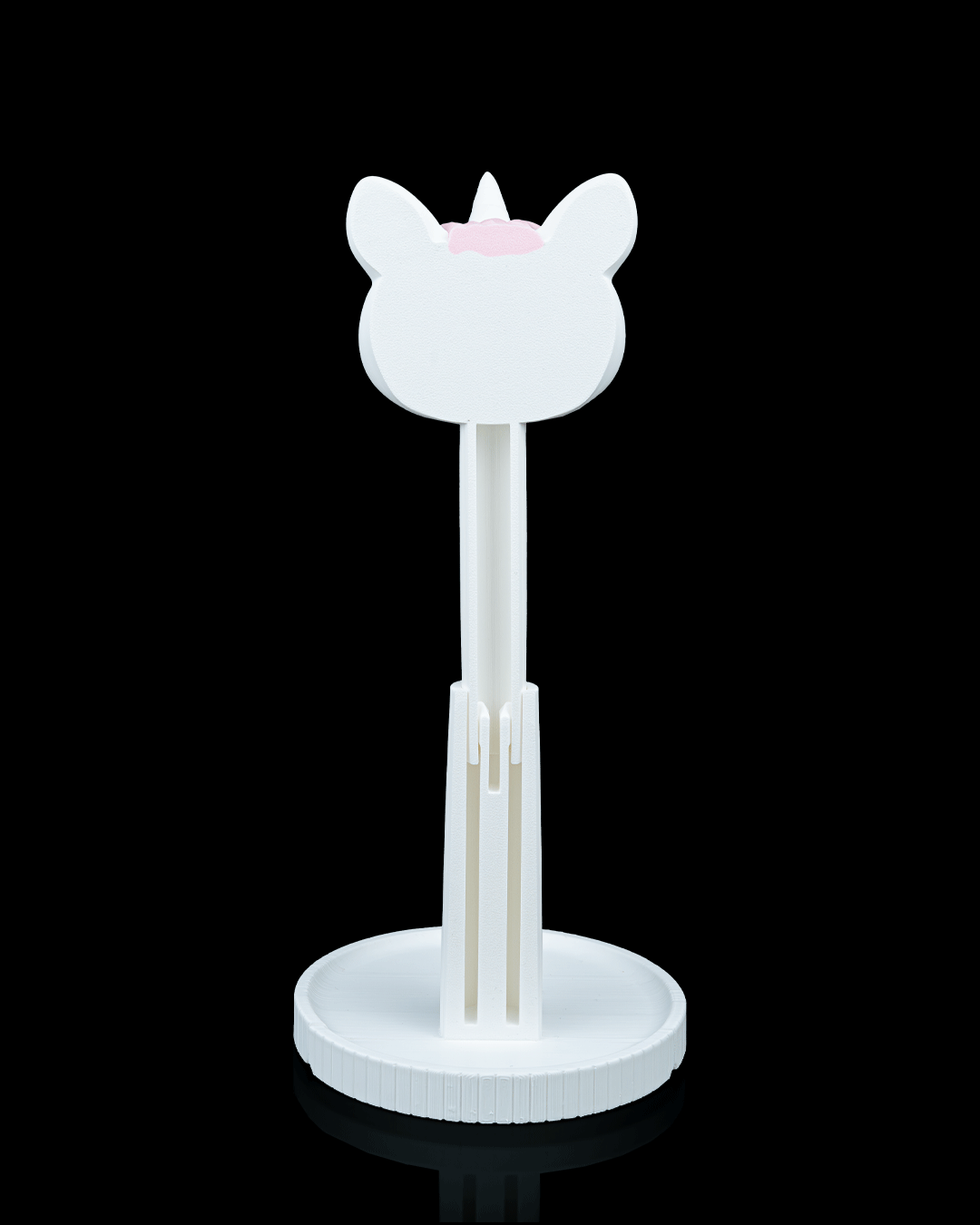 Unicorn — a 3D-printed headphone stand — scale reference