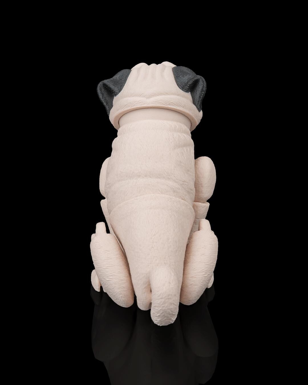 Articulated Pug Figurine: Peanut the Pug Desk Toy, Dog Lover Gift