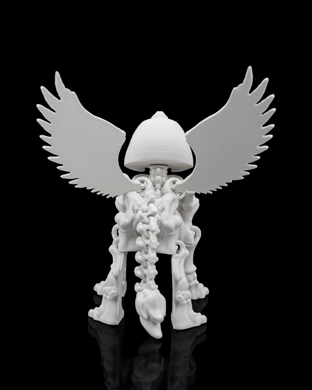 Articulated Sphynix Skeleton Figure: Mythic Labyrinth Collectible, Fantasy Desk Toy