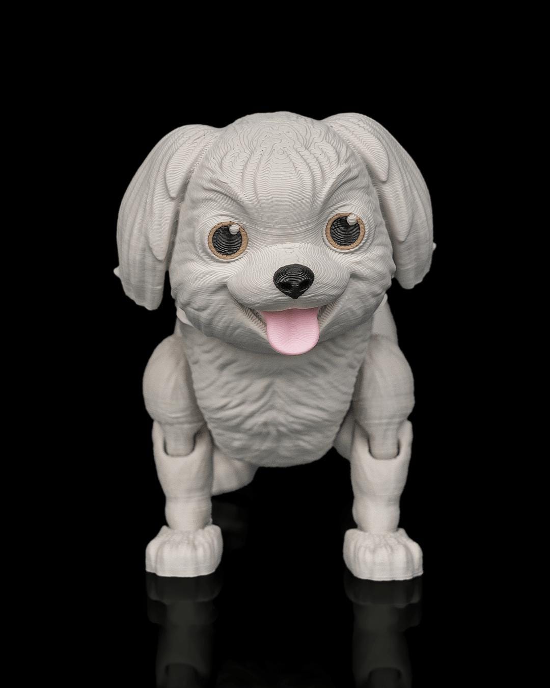 Articulated Shi TzuDog Toy: Princess, Desk Companion, Dog Lover Gift