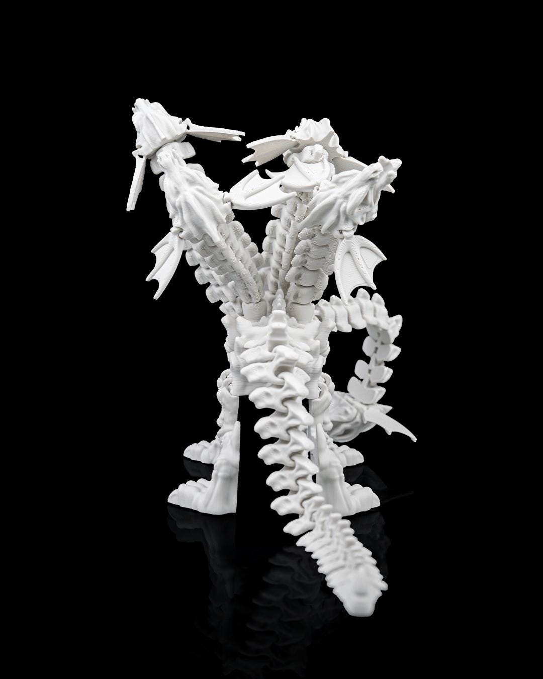 Articulated Hydra Skeleton Figure: Mythic Labyrinth Collectible, Fantasy Desk Toy