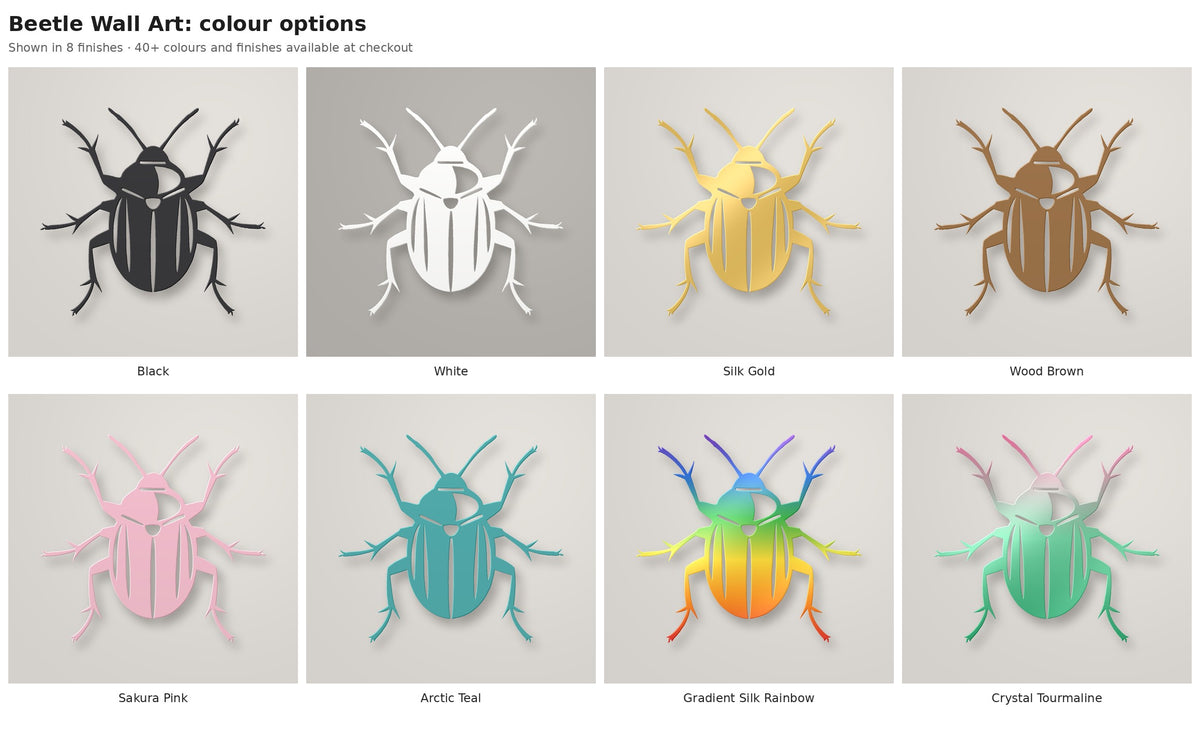 Beetle Wall Art — colour options