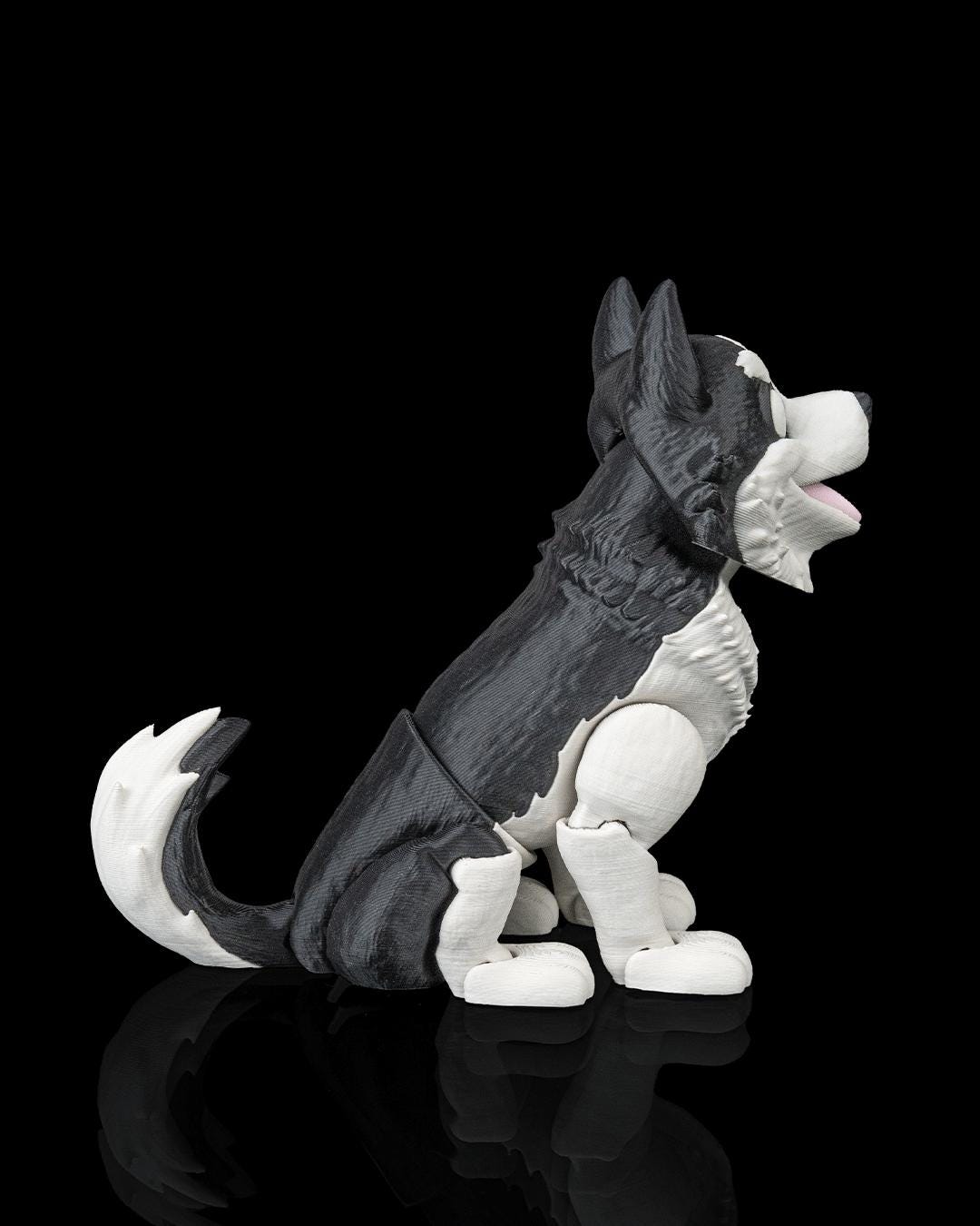 Articulated Husky Dog Toy: Niko, Desk Companion, Dog Lover Gift
