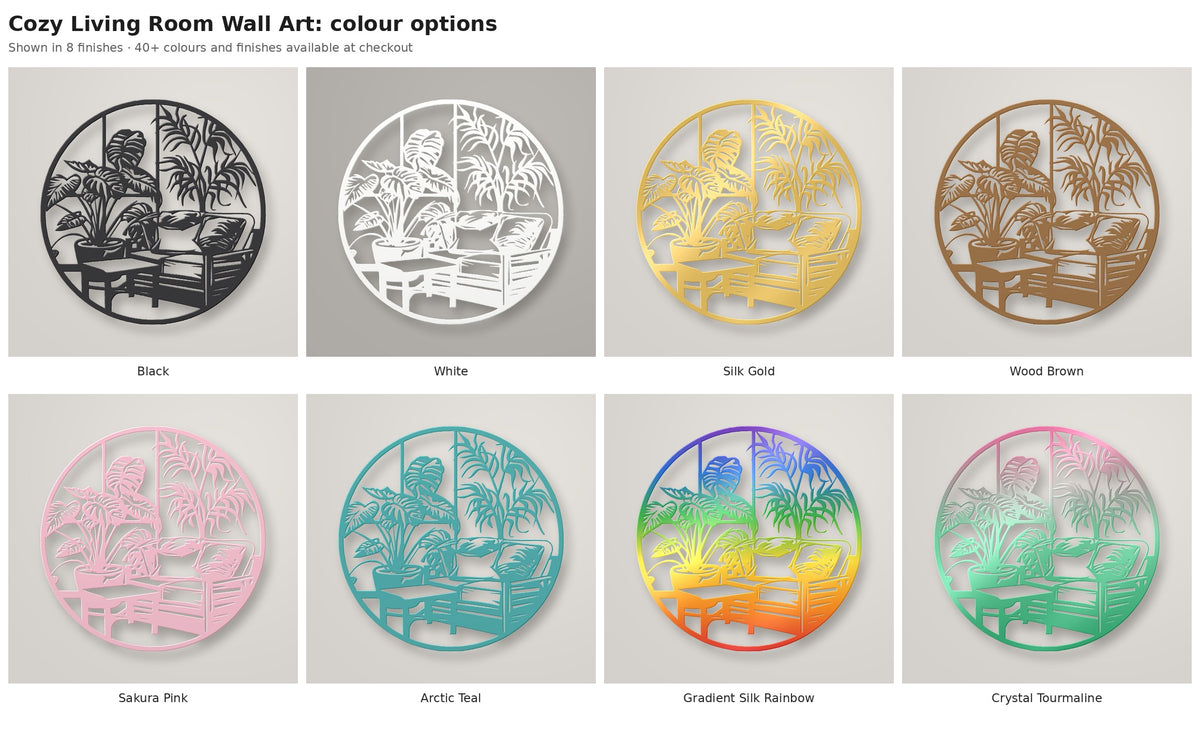 Cozy Living Room Wall Art — colour options