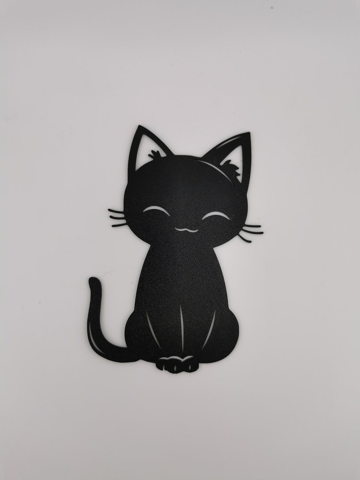 Cute Cat Wall Art — the printed piece in black