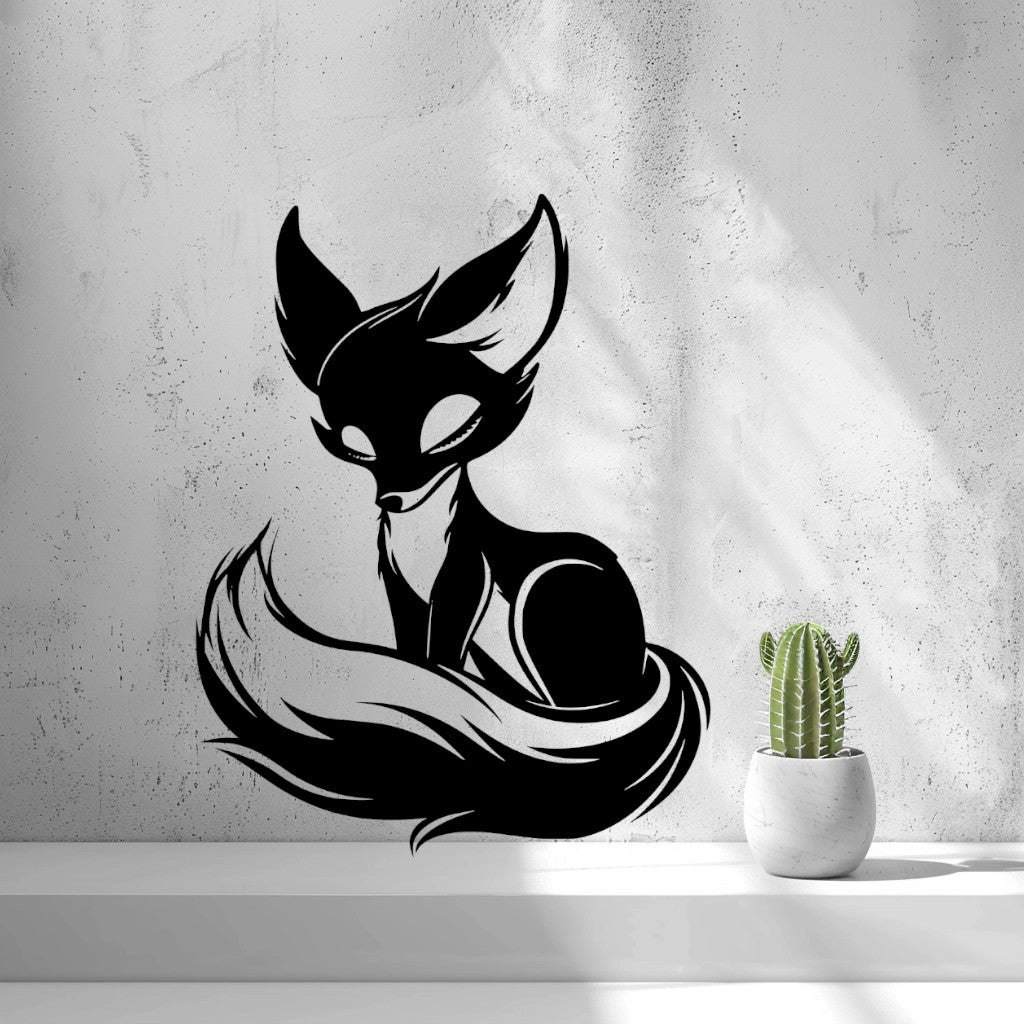 Cute Fox Wall Art — another view on a wall