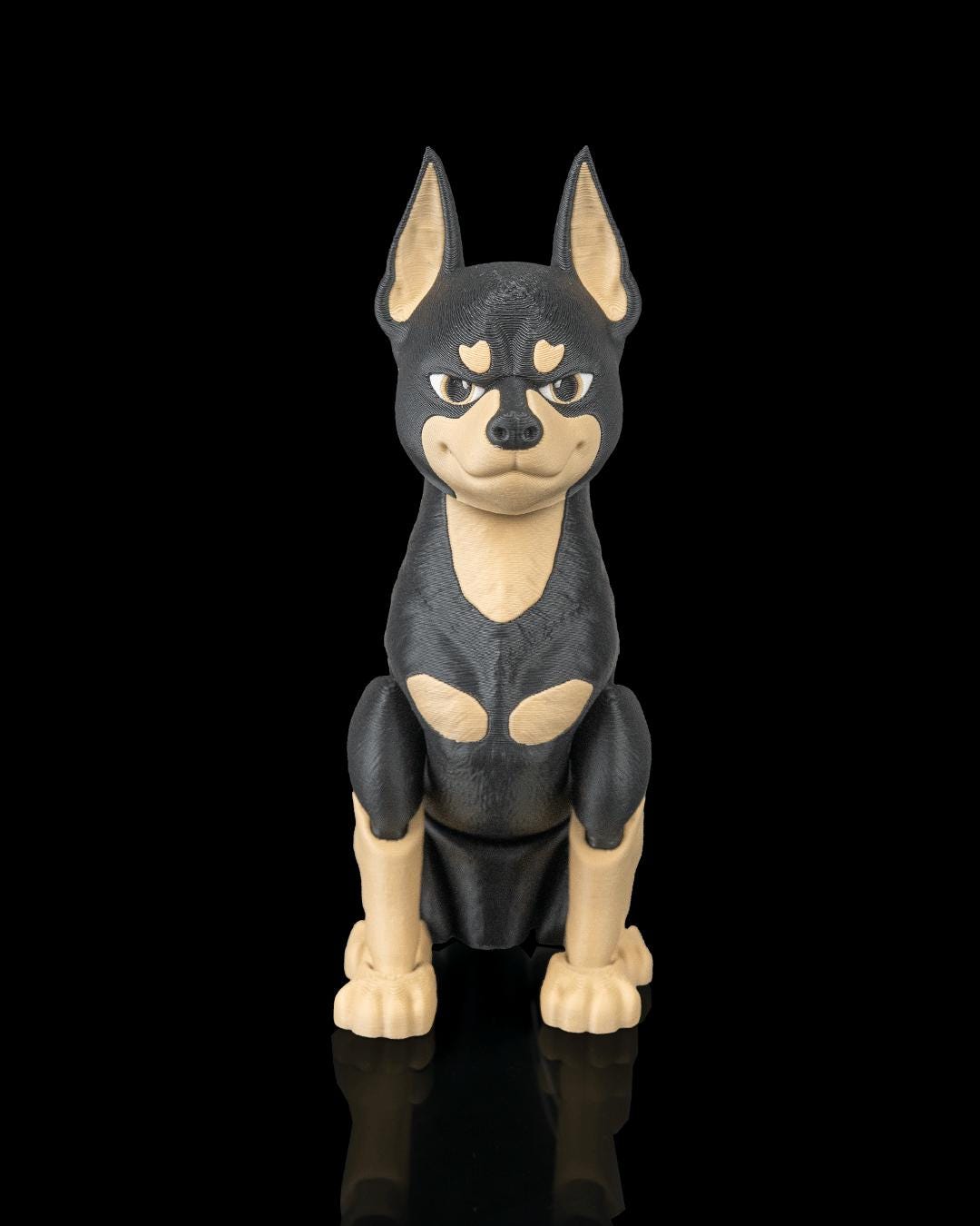 Articulated Doberman Dog Figure: Sleek, Loyal Desk Companion, Dog Lover Gift