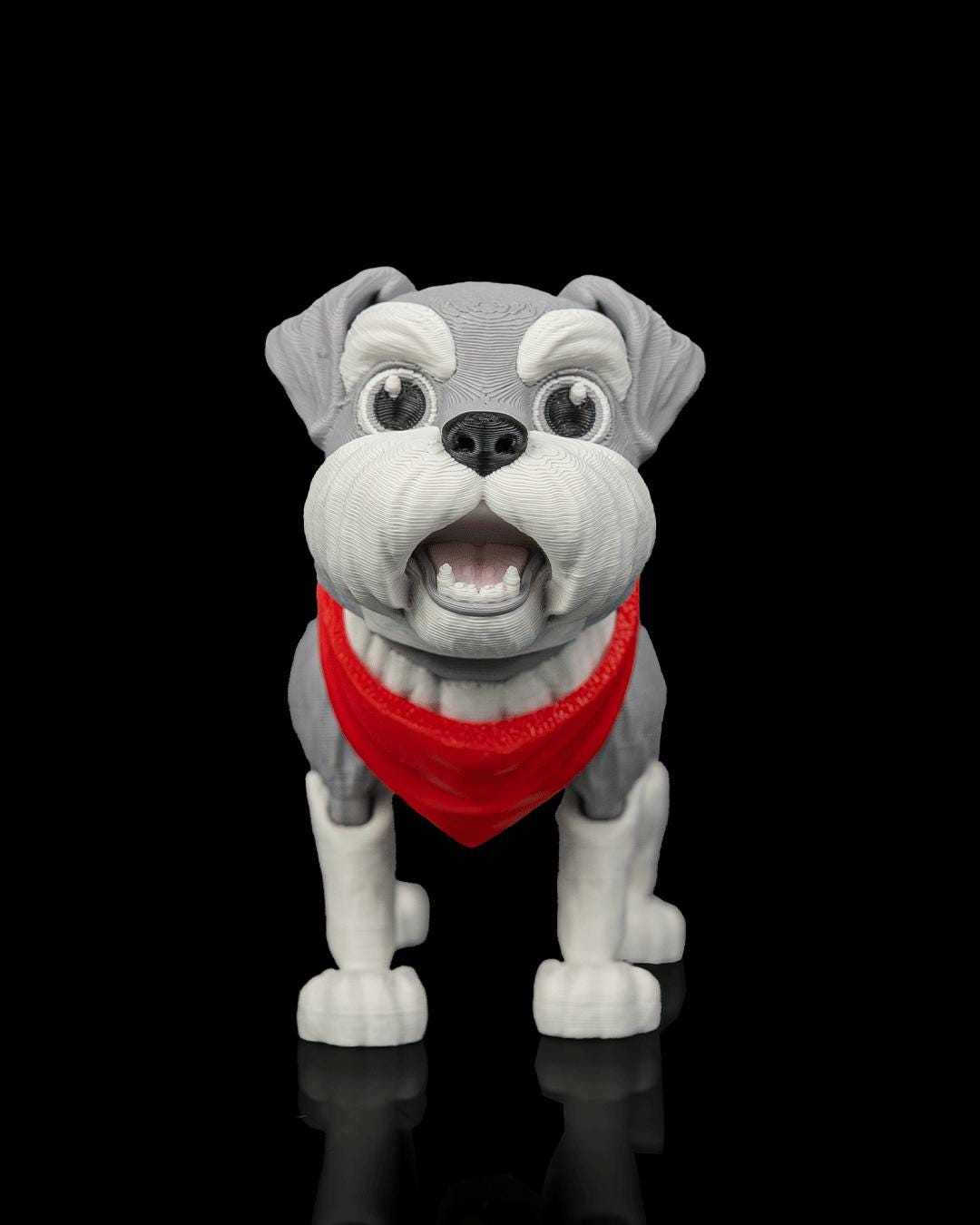 Articulated Schnauzer Dog Toy: George, Desk Companion, Dog Lover Gift