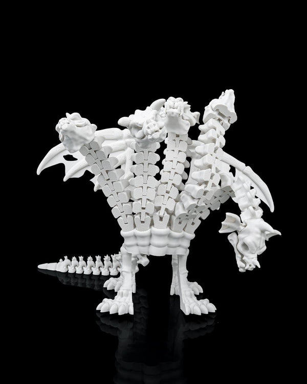 Articulated Pentadragon Skeleton Figure: Mythic Labyrinth Collectible, Fantasy Desk Toy