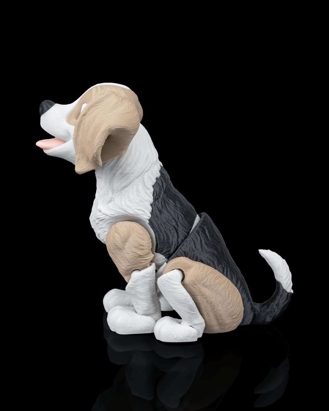 Articulated Beagle Dog Toy: Milo, Lifelike Poseable Desk Buddy, Dog Lover Gift