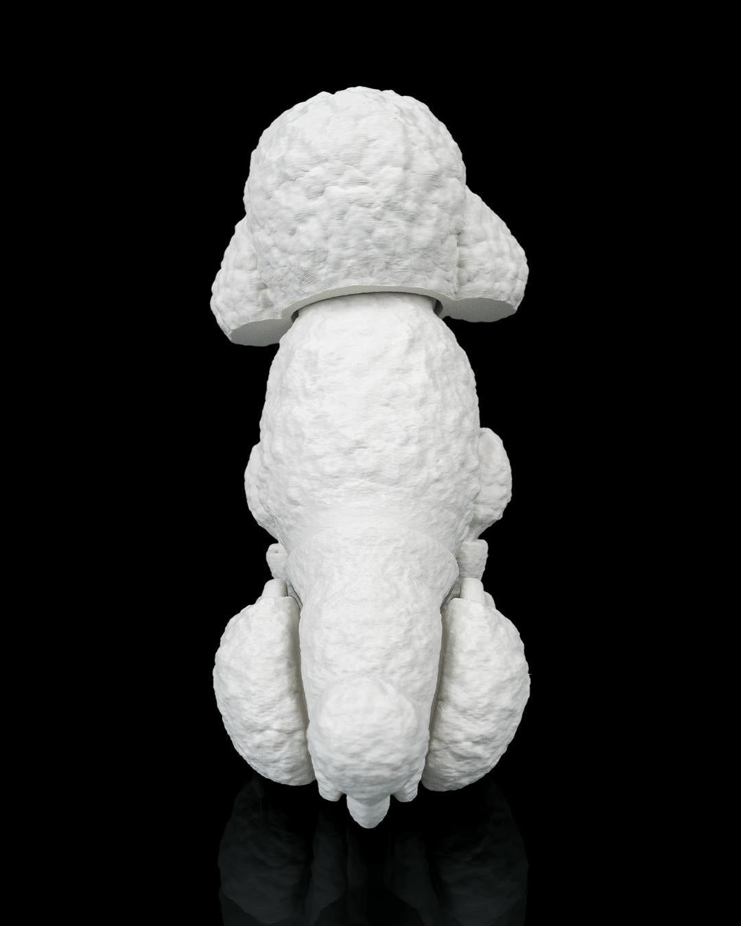 Articulated Poodle Figurine: Barbara, Desk Companion, Dog Lover Gift