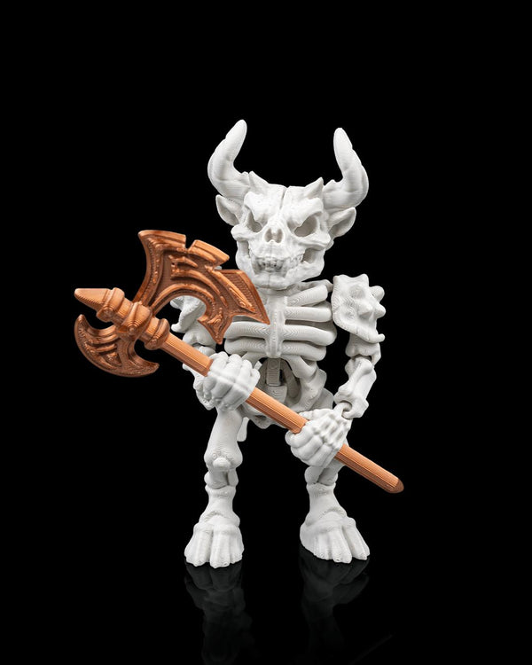 Articulated Minotaur Skeleton Figure: Mythic Labyrinth Collectible, Fantasy Desk Toy