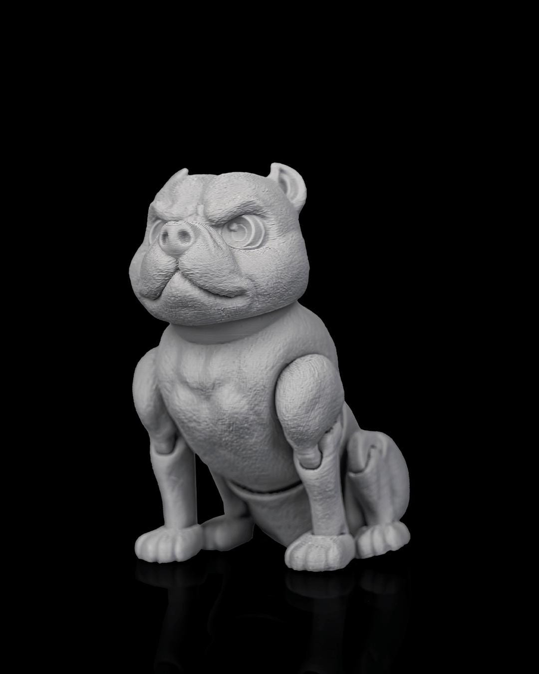 Articulated American Bully Dog Toy: Diesel, Desk Companion, Dog Lover Gift