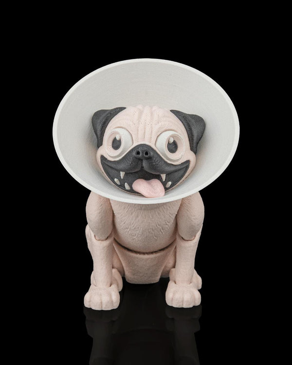 Articulated Pug Figurine: Peanut the Pug Desk Toy, Dog Lover Gift