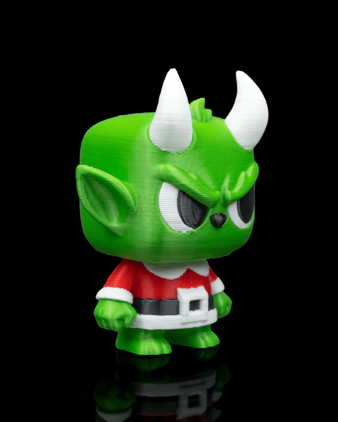 Granty 3D-printed Christmas keyring — three-quarter view