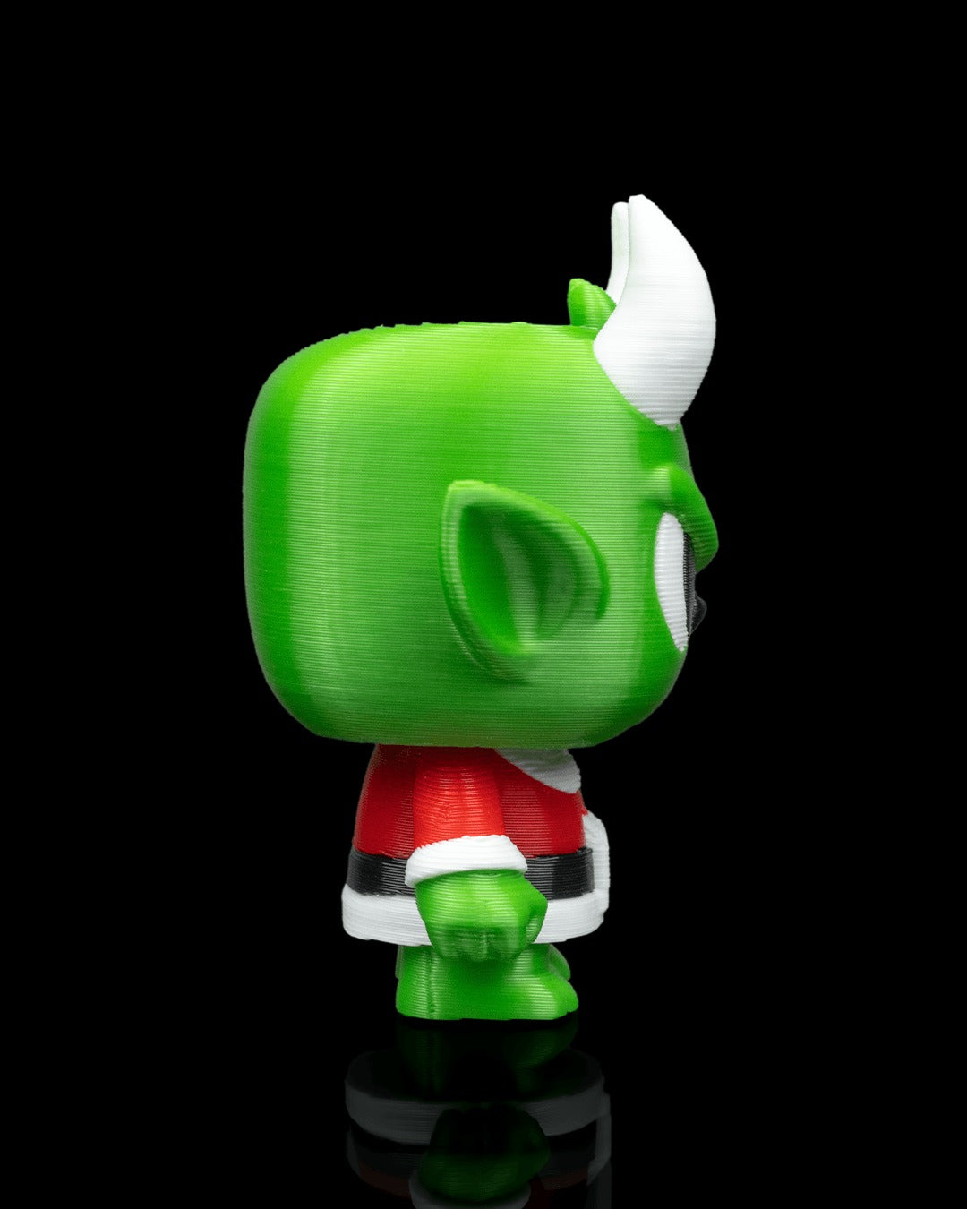 Granty 3D-printed Christmas keyring — side view
