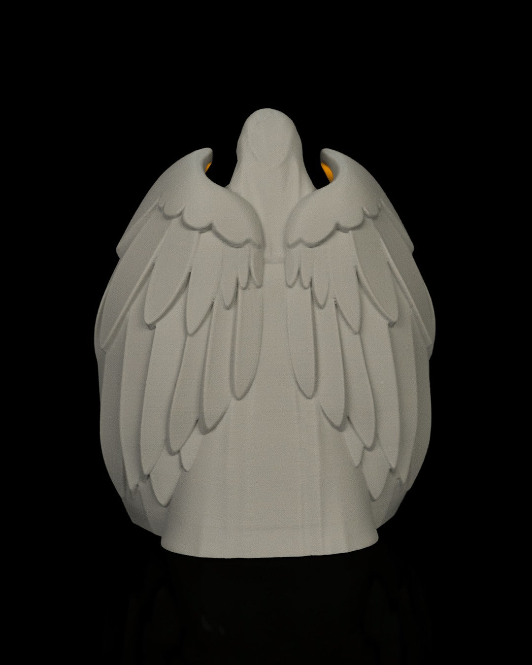 Guardian Angel Table Lamp — back view showing the wings