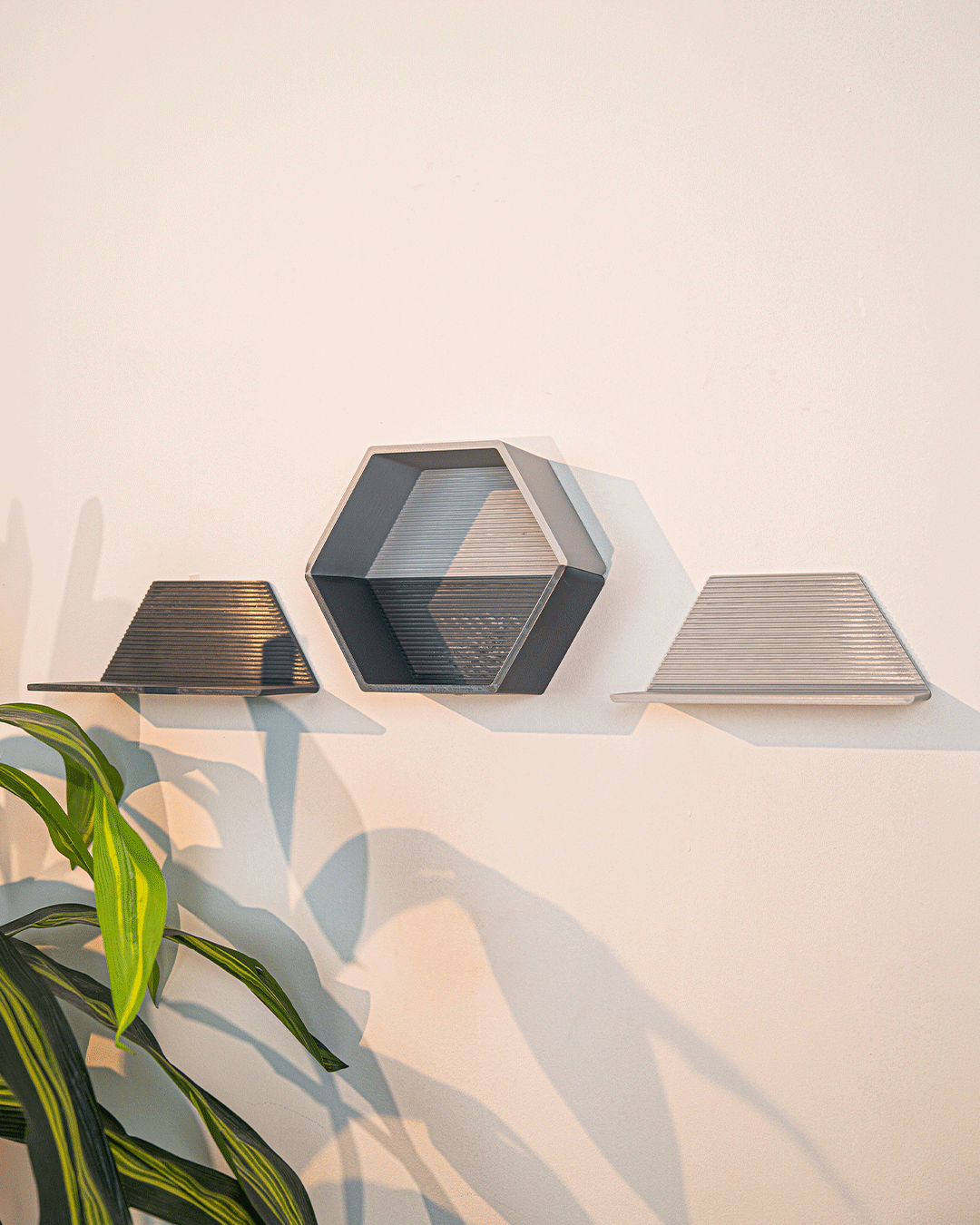Hex Shelf grouped honeycomb
