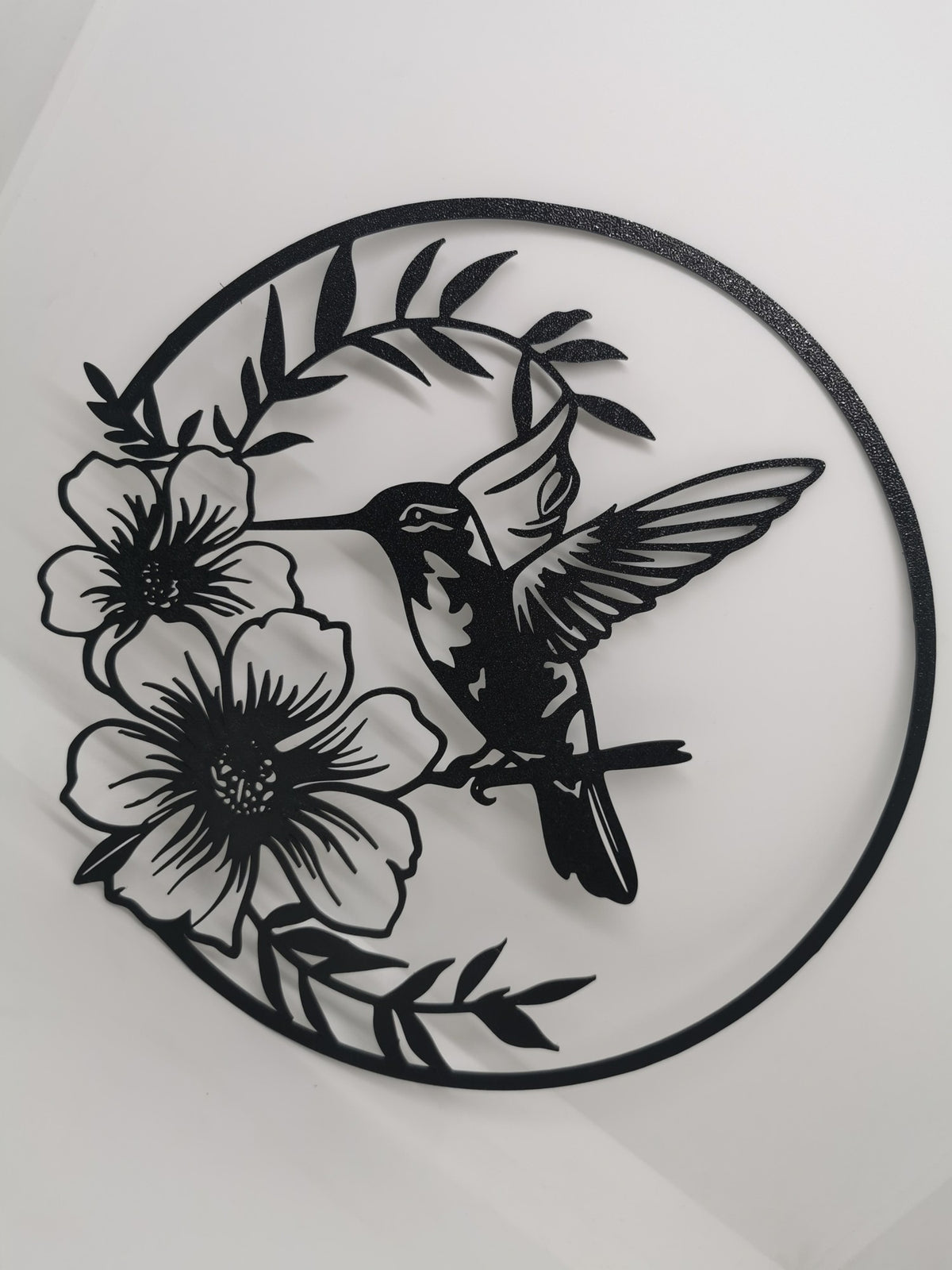 Hummingbird with Flowers Wall Art — the printed piece