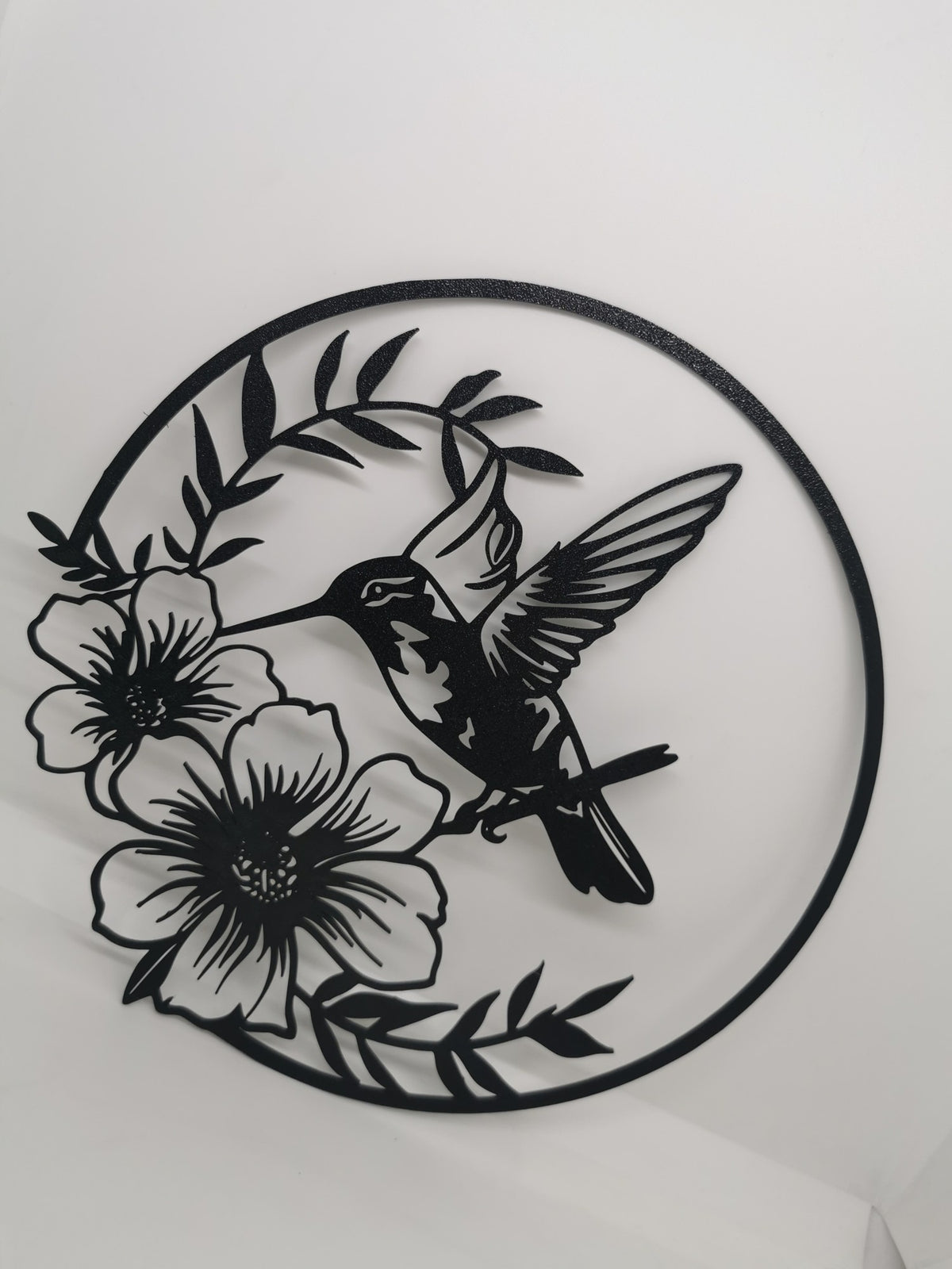 Hummingbird with Flowers Wall Art — the printed piece