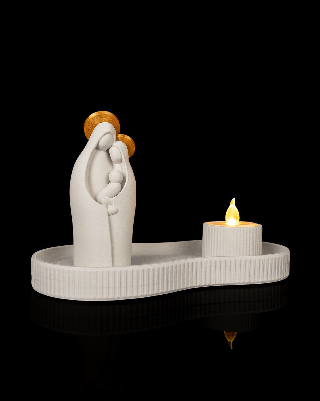 Kidney Tray and Candle Holder — with a statue and tealight (statue sold separately)