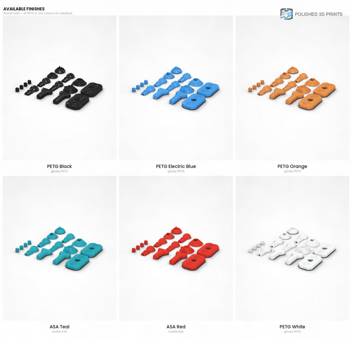 Link-A-Link Ball Joint Link – six of the PETG and ASA colours available