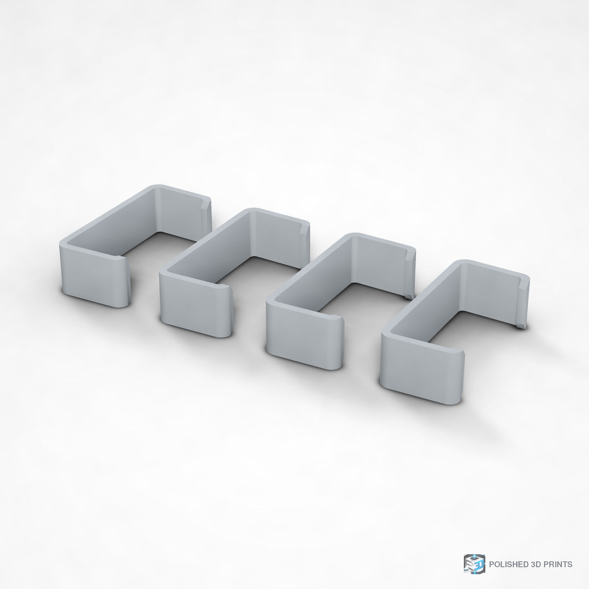 Link-A-Link Cable Management Clips – three-quarter view in PETG Grey