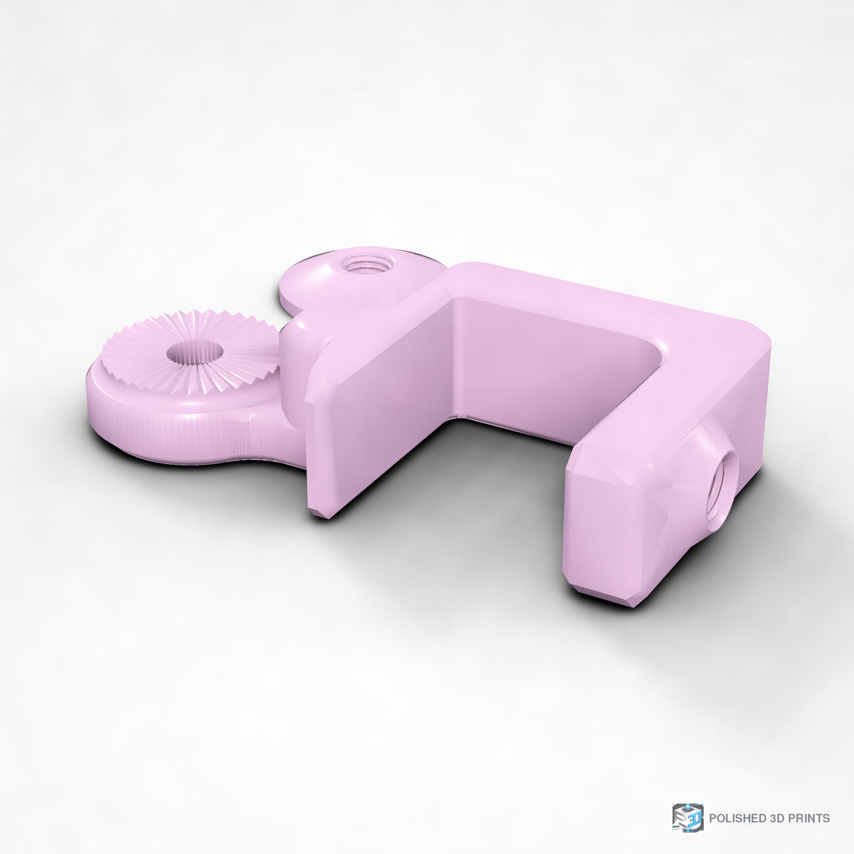 Link-A-Link Fixed C-Clamp Mount – shown in PETG Pink