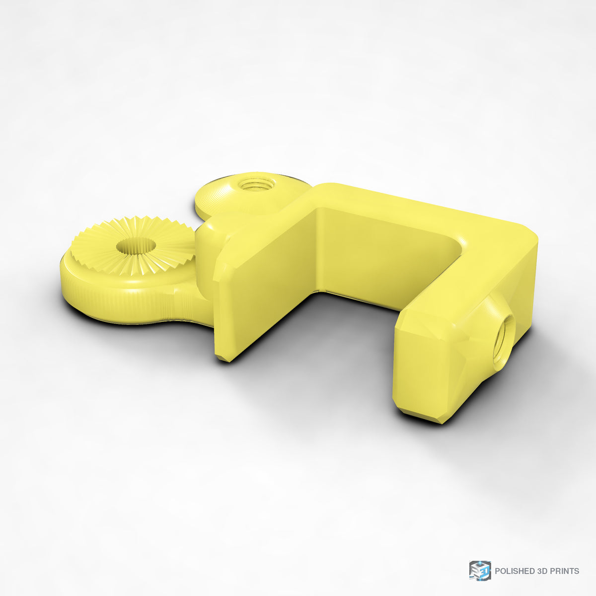 Link-A-Link Fixed C-Clamp Mount – shown in PETG Yellow