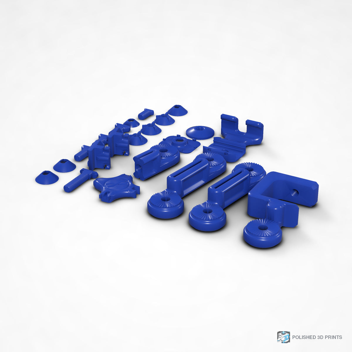 Link-A-Link Desk Phone Arm Kit – shown in PETG Blue