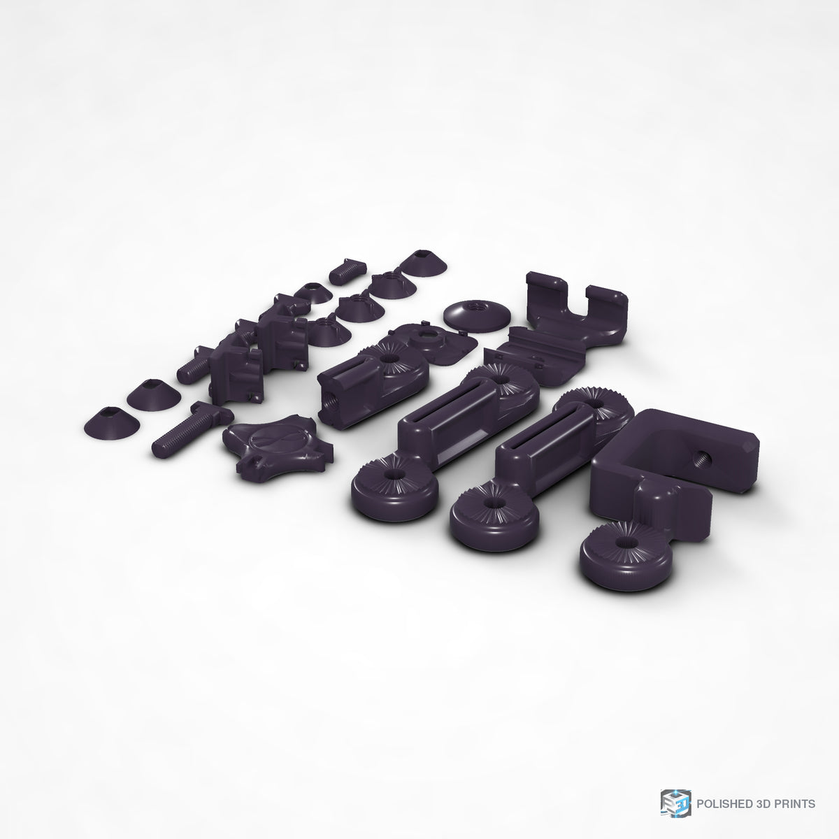 Link-A-Link Desk Phone Arm Kit – shown in PETG Dark Purple