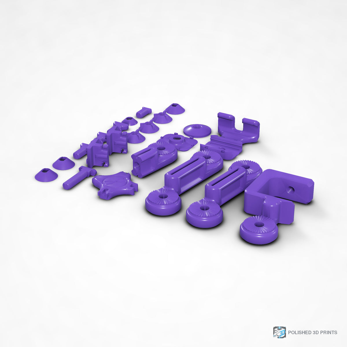 Link-A-Link Desk Phone Arm Kit – shown in PETG Purple