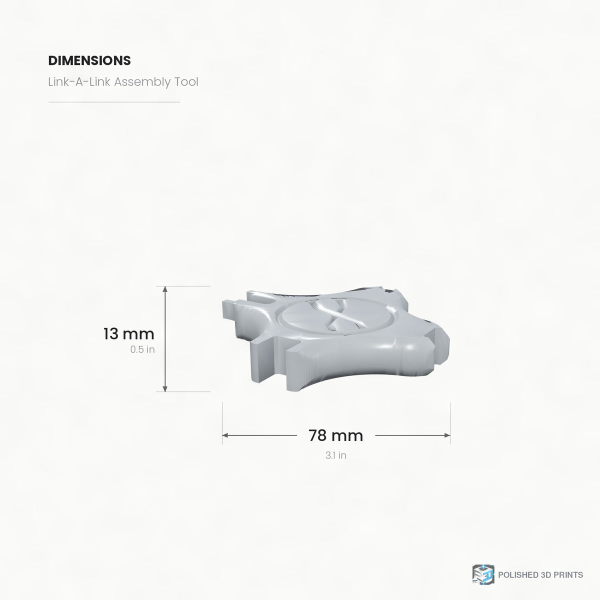 Link-A-Link Assembly Tool – dimensions drawing